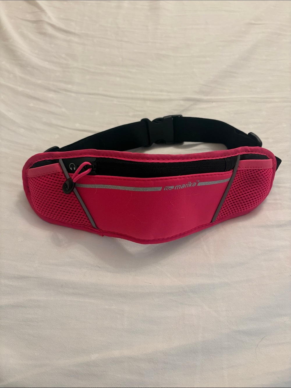 Marika Hot Pink Running Belt with Black Strap